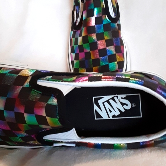 Van's off the wall sneakers size 71/2 womans only worn 1 time - Picture 3 of 4